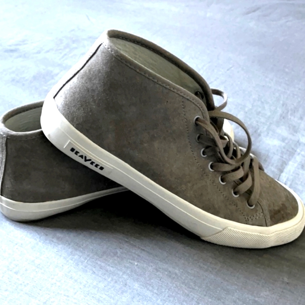 Seavees Taupe Gray Ca Special Suede Mid Height High Tops Sneakers Size 8